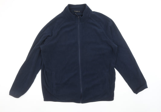 Dunnes Men Blue 2XL Fleece Full Zip Basic Jacket