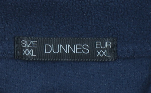 Dunnes Men Blue 2XL Fleece Full Zip Basic Jacket