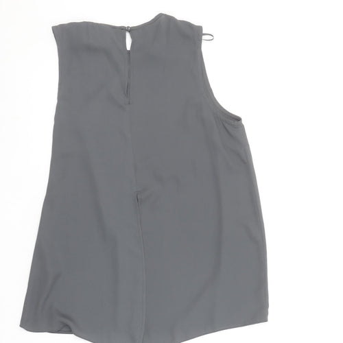 Atmosphere Women's Grey Chiffon Sleeveless Blouse Size 12