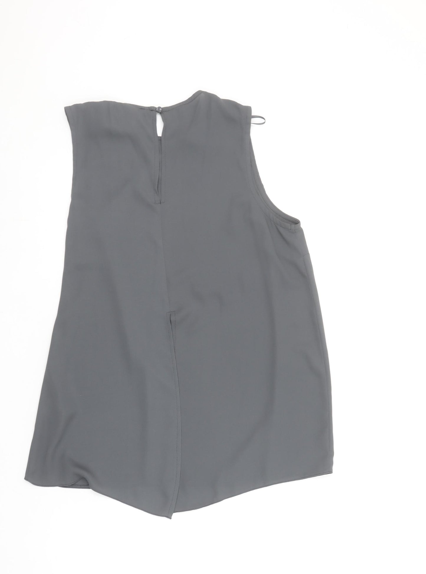 Atmosphere Women's Grey Chiffon Sleeveless Blouse Size 12
