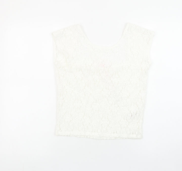 Savida Women's Ivory Lace Camisole Blouse Size 10