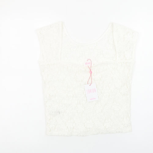 Savida Women's Ivory Lace Camisole Blouse Size 10