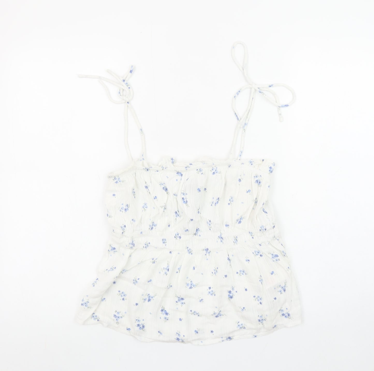 New Look Women's White Floral Camisole Tank Top Size 10