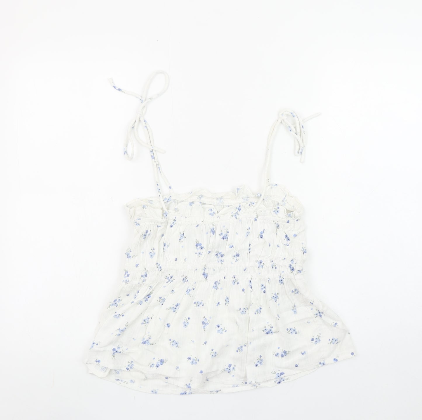 New Look Women's White Floral Camisole Tank Top Size 10