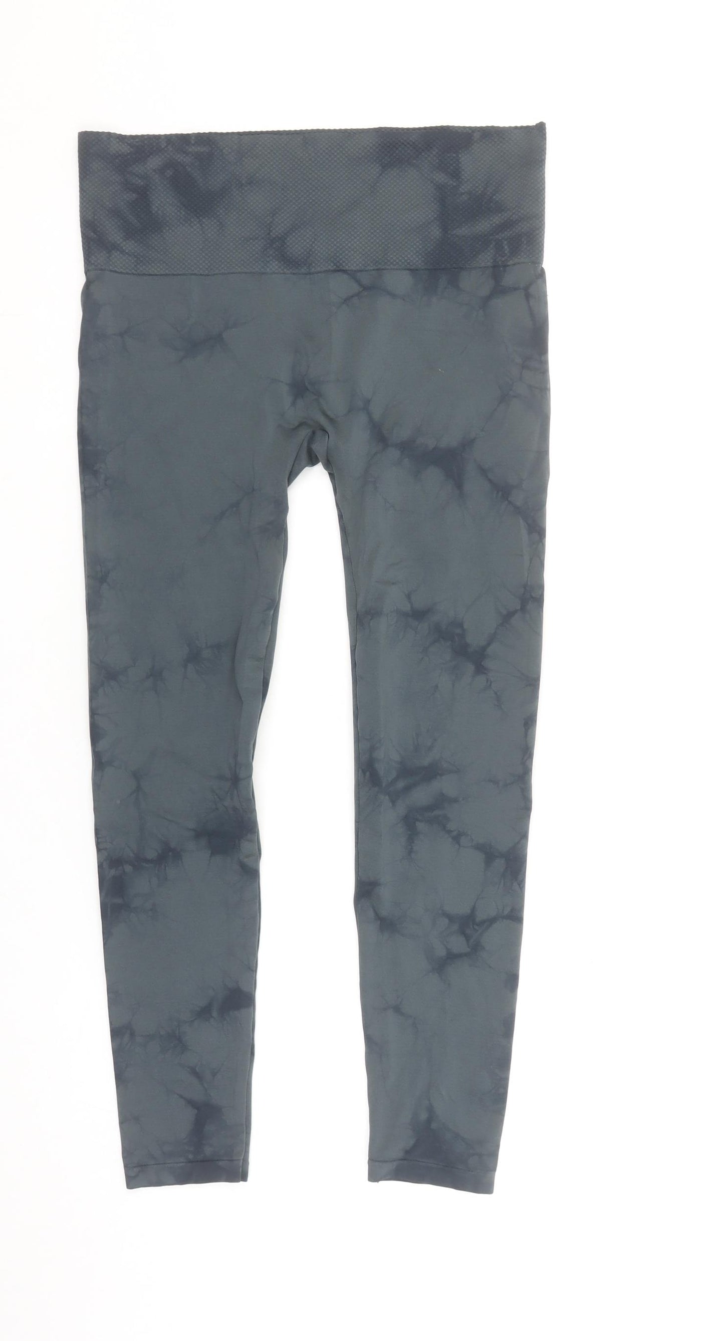 St. Bernard for Dunnes Stores Womens Grey Tie Dye Leggings Size 14 M Stretch Activewear