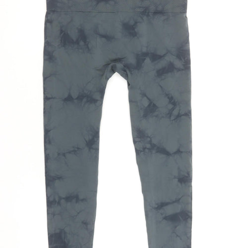 St. Bernard for Dunnes Stores Womens Grey Tie Dye Leggings Size 14 M Stretch Activewear