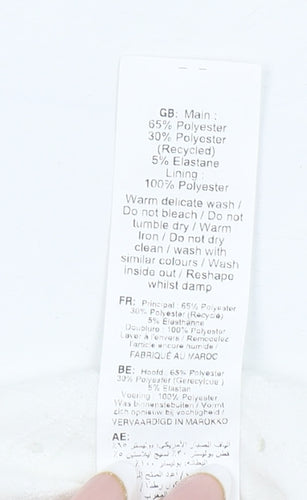 New Look Women's White Puff Sleeve Cropped Blouse Size 10