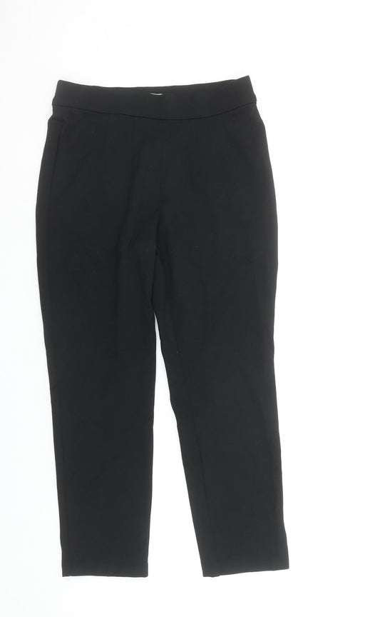 Marks and Spencer Womens Black Size 10 Short Leg Stretch Leggings
