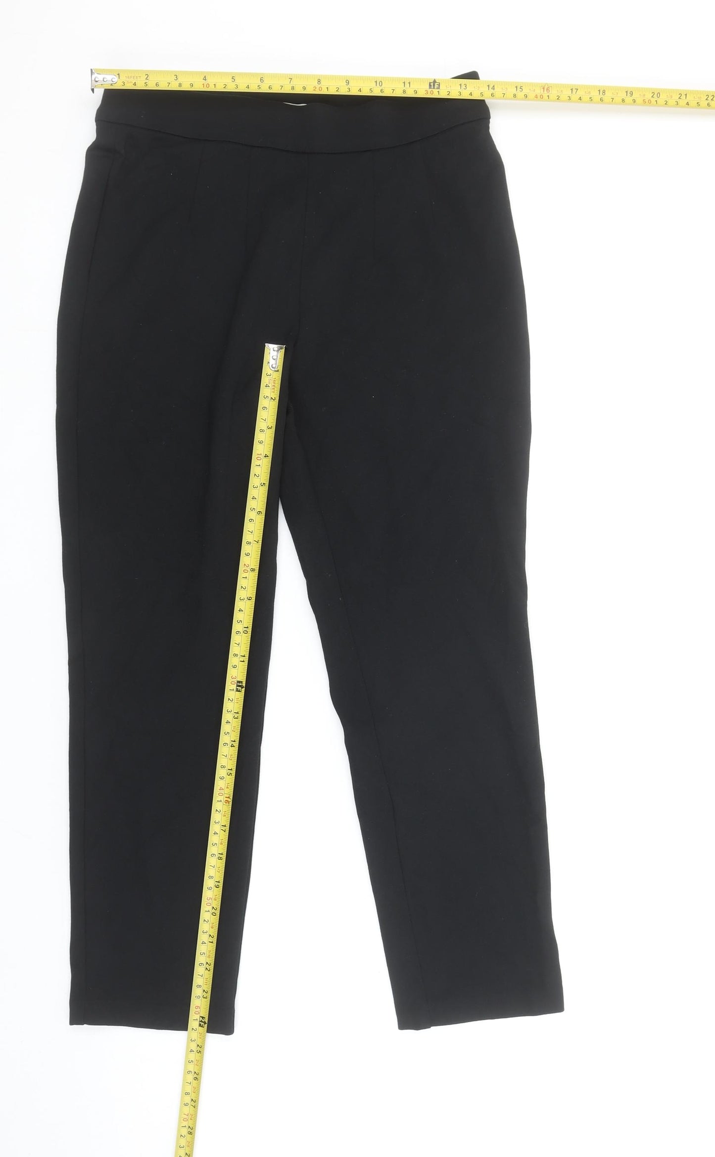 Marks and Spencer Womens Black Size 10 Short Leg Stretch Leggings