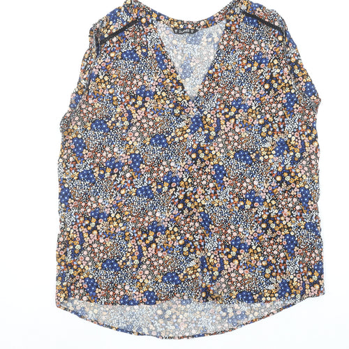 Dunnes Women’s Multicoloured Floral Sleeveless Viscose Blouse Size 16