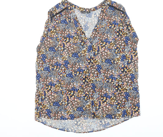 Dunnes Women’s Multicoloured Floral Sleeveless Viscose Blouse Size 16