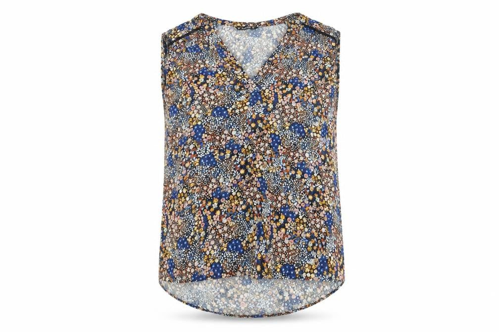 Dunnes Women’s Multicoloured Floral Sleeveless Viscose Blouse Size 16