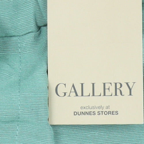 Gallery Women’s Green Tapered Lyocell Linen Drawstring Trousers Size M