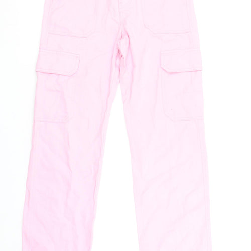 Savida Women’s Pink Cargo Jeans Size 8 Regular Fit Cotton