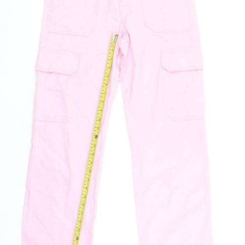 Savida Women’s Pink Cargo Jeans Size 8 Regular Fit Cotton