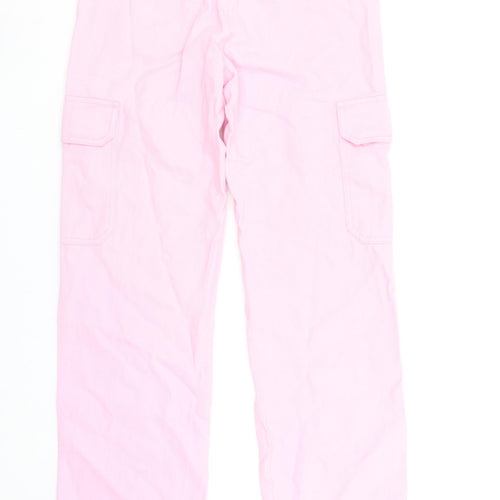 Savida Women’s Pink Cargo Jeans Size 8 Regular Fit Cotton