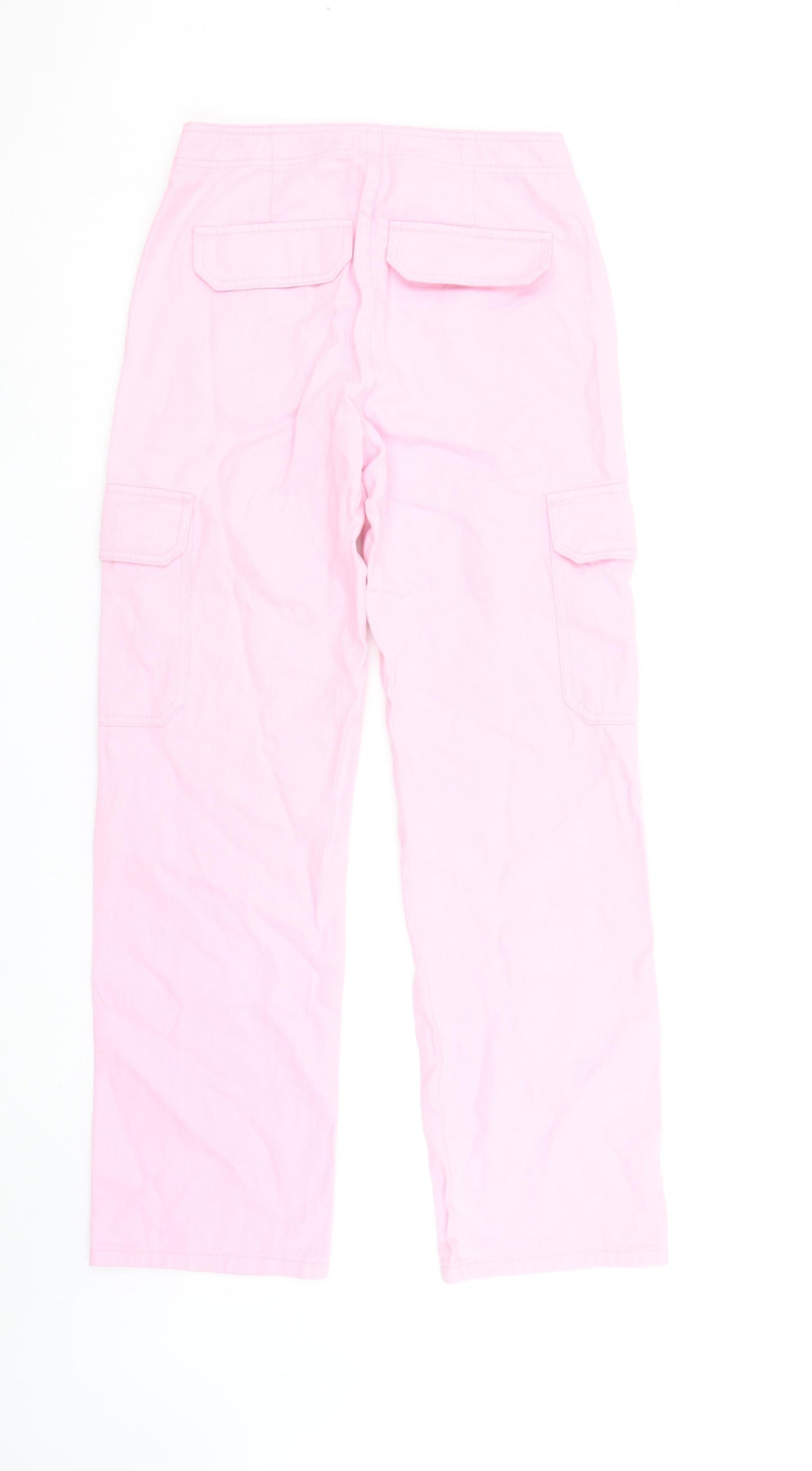 Savida Women’s Pink Cargo Jeans Size 8 Regular Fit Cotton