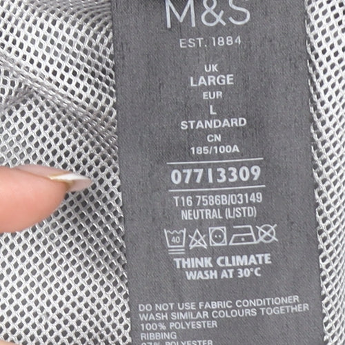 Marks and Spencer Blue Harbour Men's Grey Large Bomber Jacket