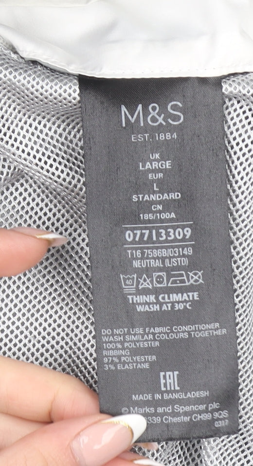 Marks and Spencer Blue Harbour Men's Grey Large Bomber Jacket