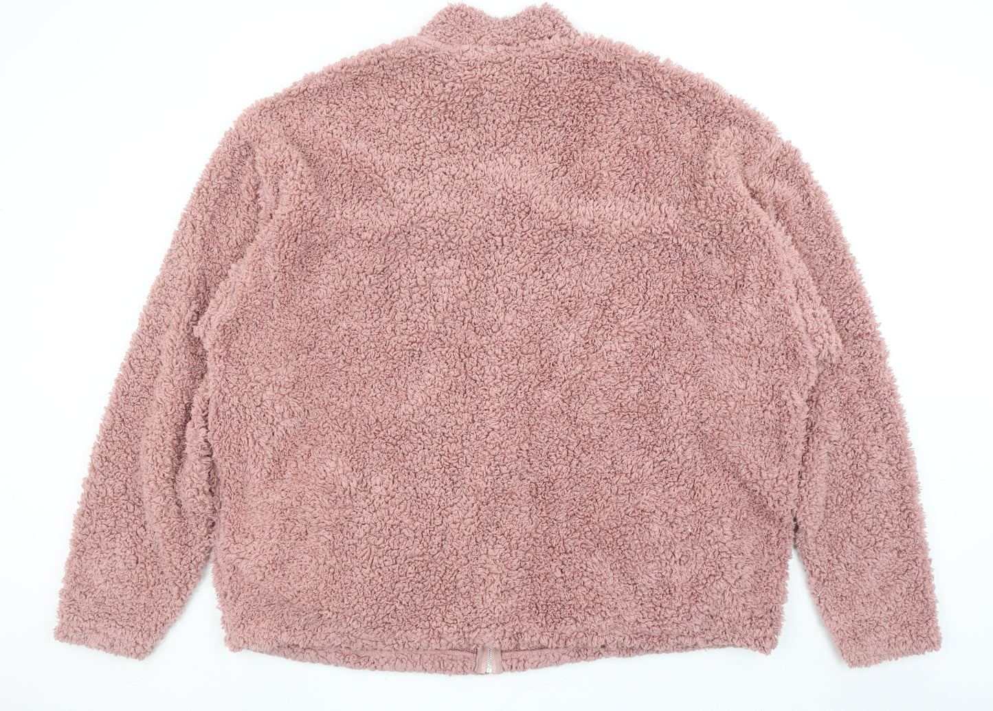 ASOS Women Pink 3XL Faux Shearling Fleece Bomber Jacket