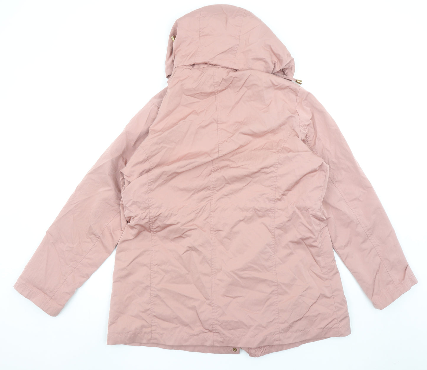 Isle Women’s Pink Hooded Parka Jacket Size 16 Mid-Length Casual Coat