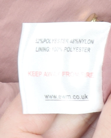 Isle Women’s Pink Hooded Parka Jacket Size 16 Mid-Length Casual Coat