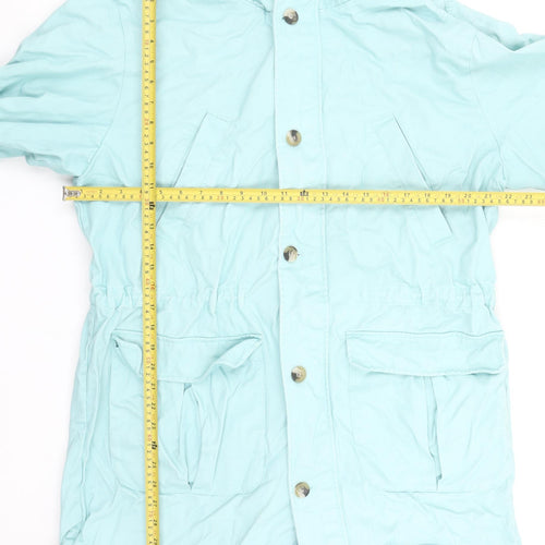 Cotton Traders Women Blue Hooded Parka Jacket XL