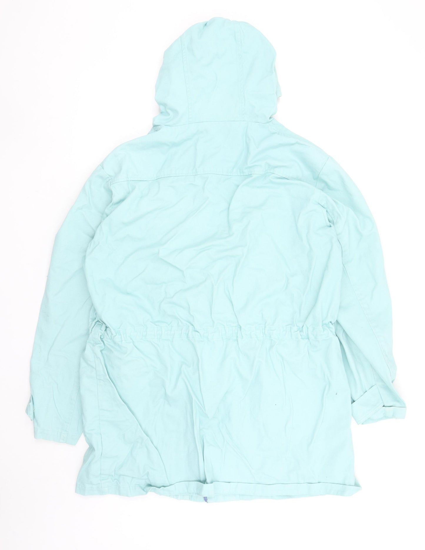 Cotton Traders Women Blue Hooded Parka Jacket XL