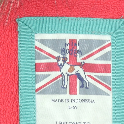 Mini Boden Girls Green Polka Dot Hooded Puffer Gilet 5-6 Years