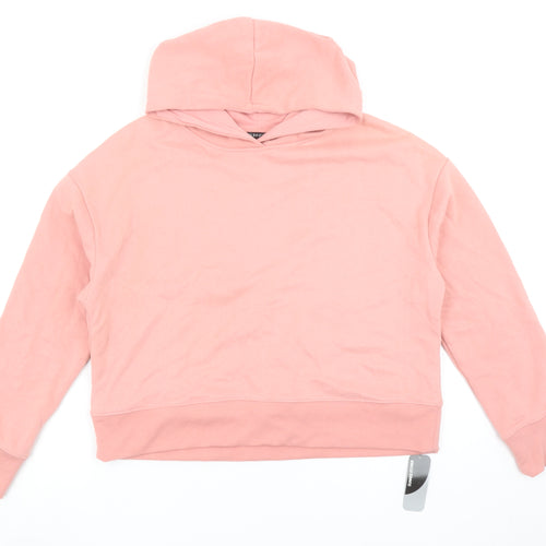 Dunnes Women Pink Pullover Hoodie Medium Cotton Blend Casual
