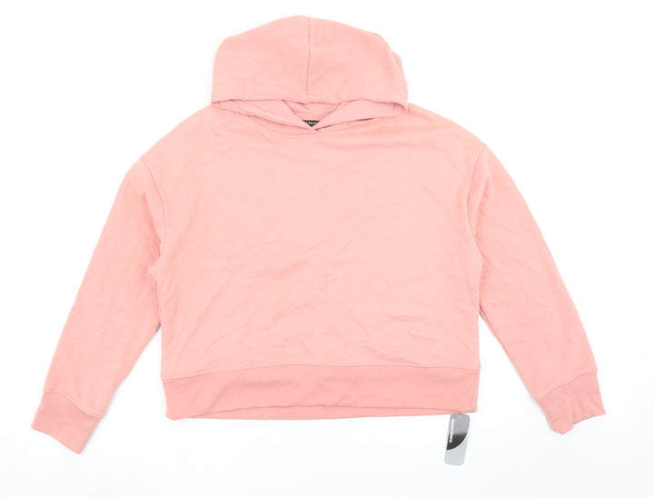 Dunnes Women Pink Pullover Hoodie Medium Cotton Blend Casual