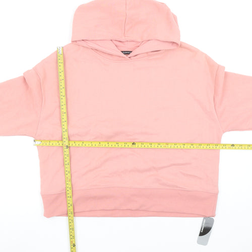 Dunnes Women Pink Pullover Hoodie Medium Cotton Blend Casual