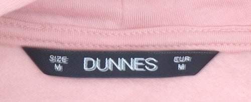 Dunnes Women Pink Pullover Hoodie Medium Cotton Blend Casual