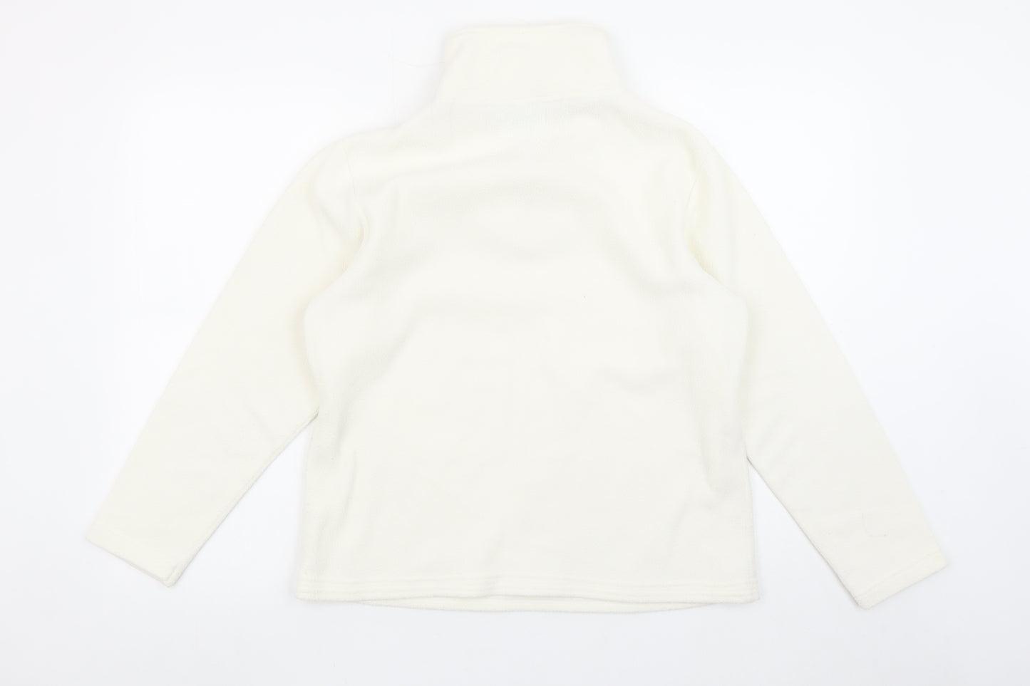 Active Women's Ivory Fleece 1/2 Zip Pullover Sweatshirt Size 10/12