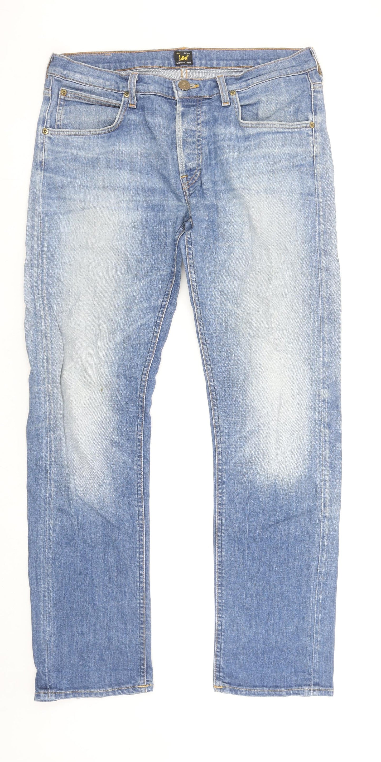 Lee Men's Blue Daren Regular Fit Straight Leg Jeans W32 L32