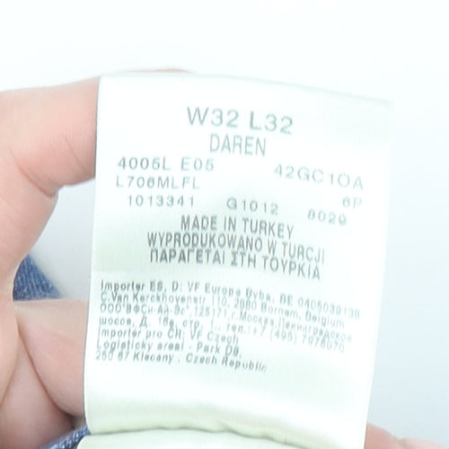 Lee Men's Blue Daren Regular Fit Straight Leg Jeans W32 L32