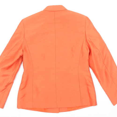 Steilmann Women’s Orange Polyester Single-Breasted Blazer Jacket Size 12