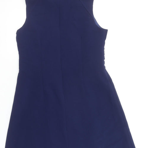 F&F Women’s Blue High Neck Sleeveless A-Line Dress Size 14