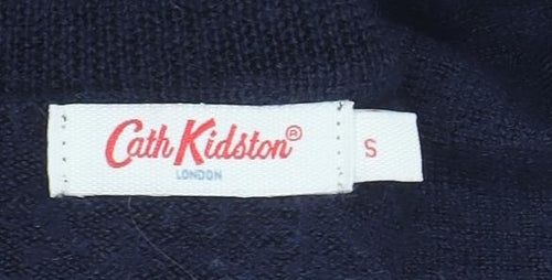 Cath Kidston Womens Navy Blue Roll Neck Wool Jumper Size S