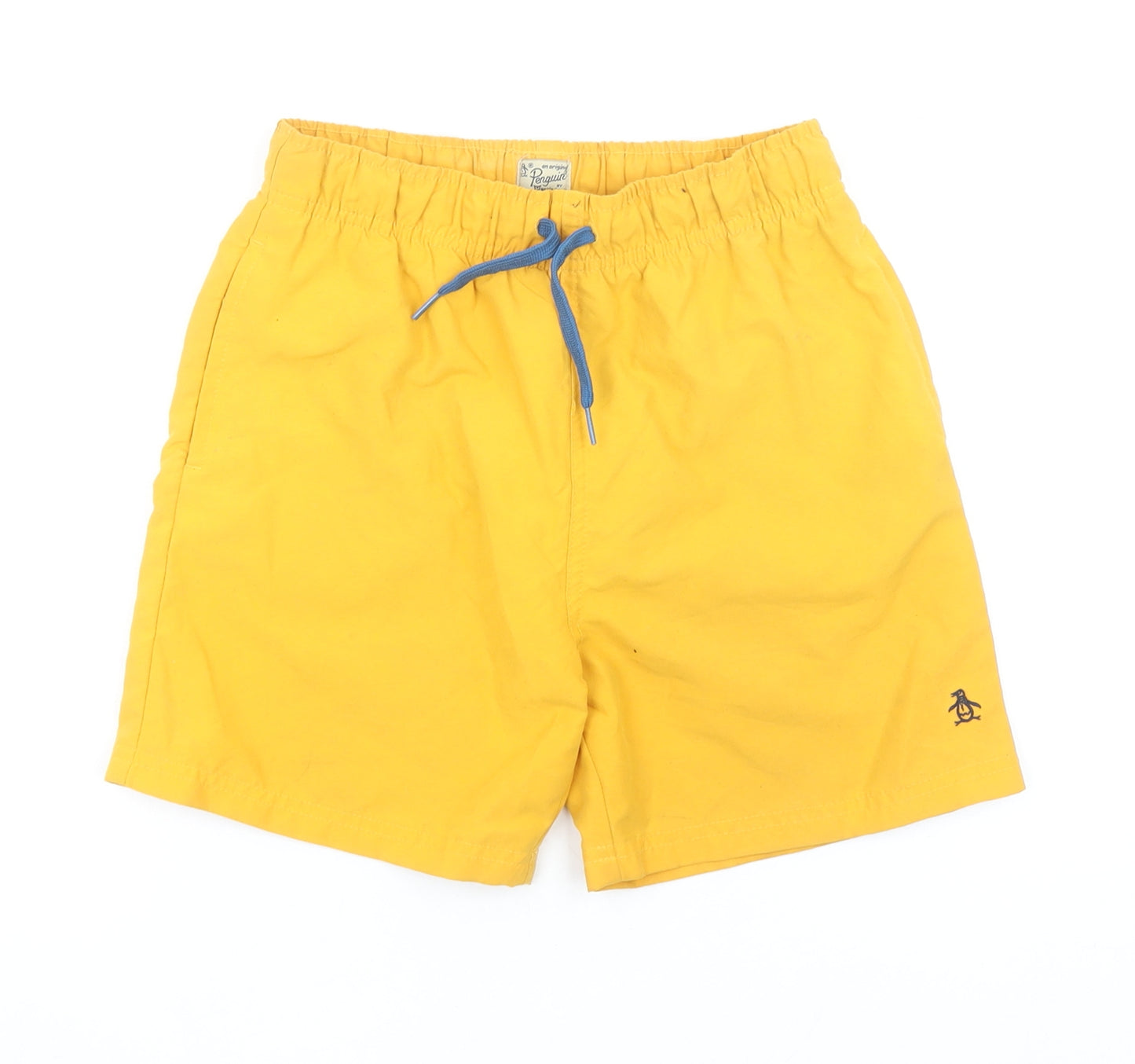 Penguin Boys Yellow Swim Shorts 10-11 Years Elastic Waist Drawstring