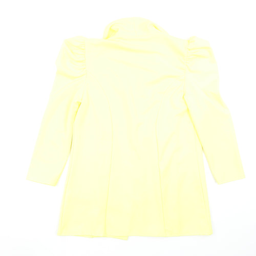 Quiz Women's Yellow Shawl Lapel Slim Fit Long Sleeve Blazer Size 6