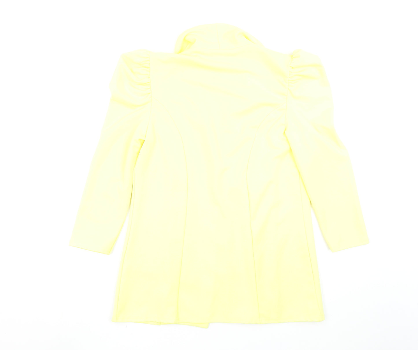 Quiz Women's Yellow Shawl Lapel Slim Fit Long Sleeve Blazer Size 6