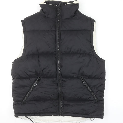 NEW-GEN Men’s Black Puffer Waistcoat S Insulated Nylon Gilet