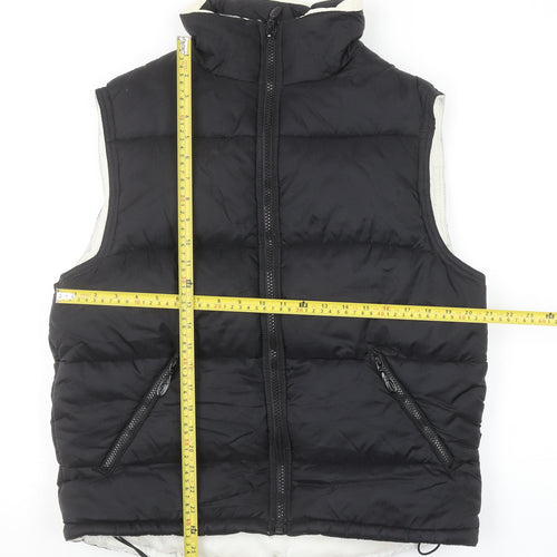 NEW-GEN Men’s Black Puffer Waistcoat S Insulated Nylon Gilet