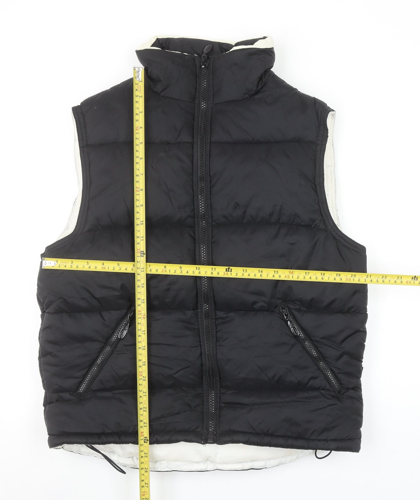 NEW-GEN Men’s Black Puffer Waistcoat S Insulated Nylon Gilet