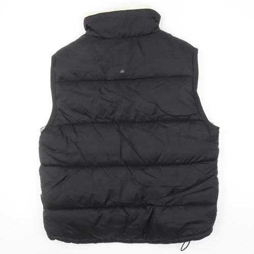 NEW-GEN Men’s Black Puffer Waistcoat S Insulated Nylon Gilet