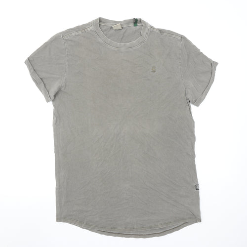 G-Star RAW Men’s Grey Short Sleeve Crew Neck Cotton T-Shirt M