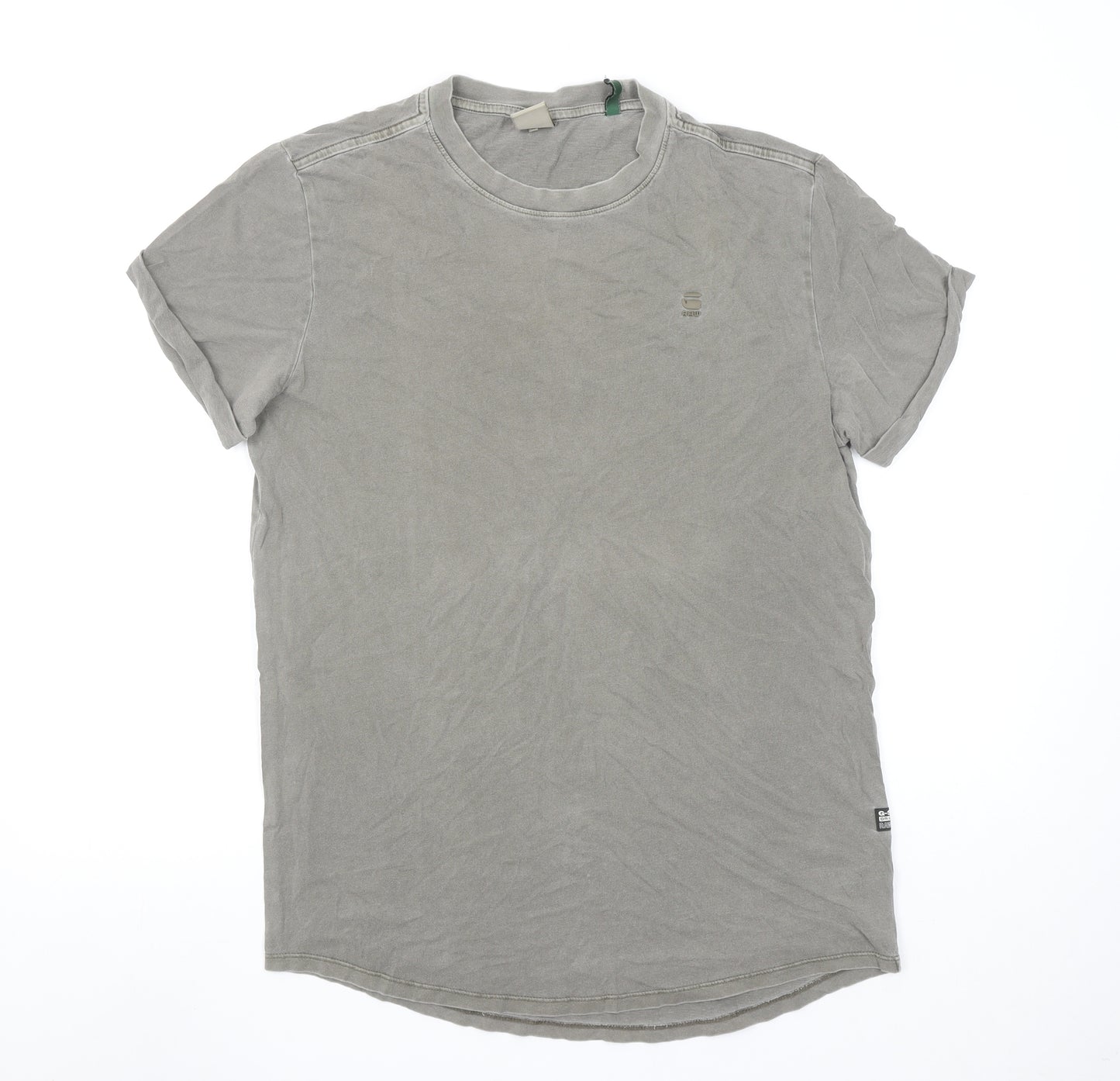 G-Star RAW Men’s Grey Short Sleeve Crew Neck Cotton T-Shirt M