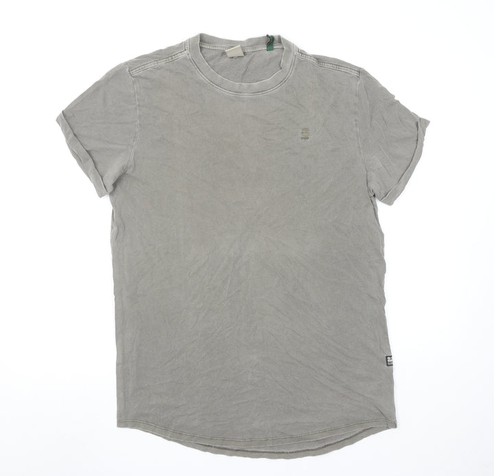G-Star RAW Men’s Grey Short Sleeve Crew Neck Cotton T-Shirt M