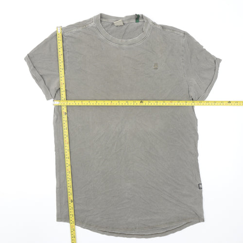 G-Star RAW Men’s Grey Short Sleeve Crew Neck Cotton T-Shirt M